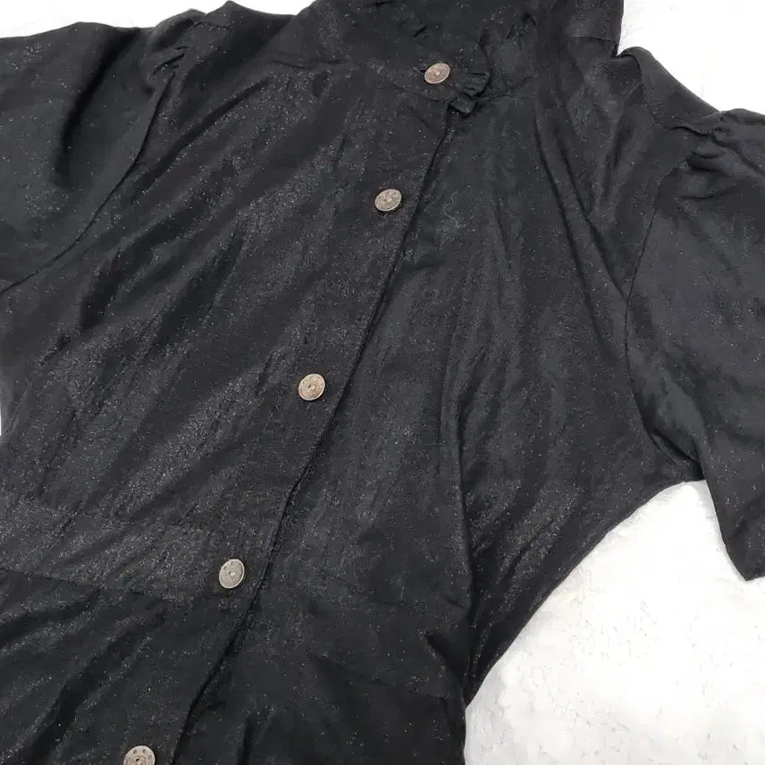 [SOLD OUT] 일본 빈티지 일브 블랙 셔링 프릴 원피스 로리타