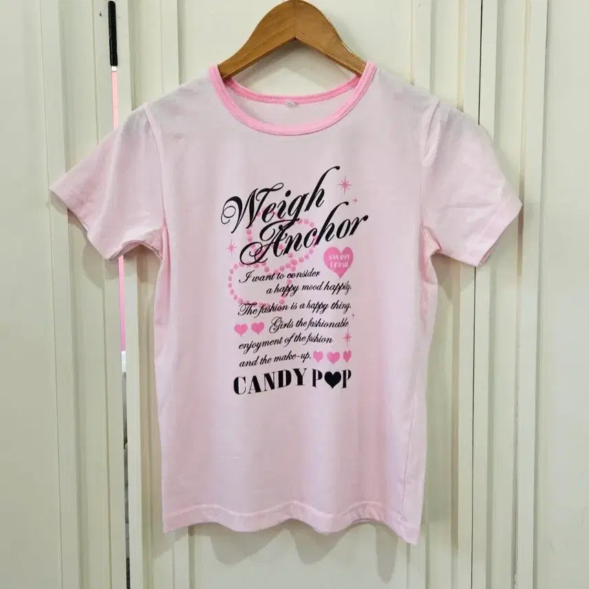 [BUNJANG] Pink Tone Printed T-Shirts Bundle Set / 프린팅 반팔 티셔츠 3종 세트일괄