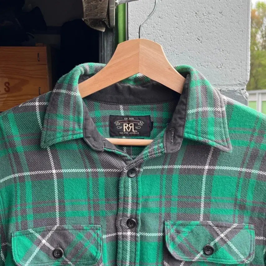 [BUNJANG] RRL Heavy Flannel Check Work Shirt / RRL 더블알엘 헤비 플란넬 체크 워크셔츠
