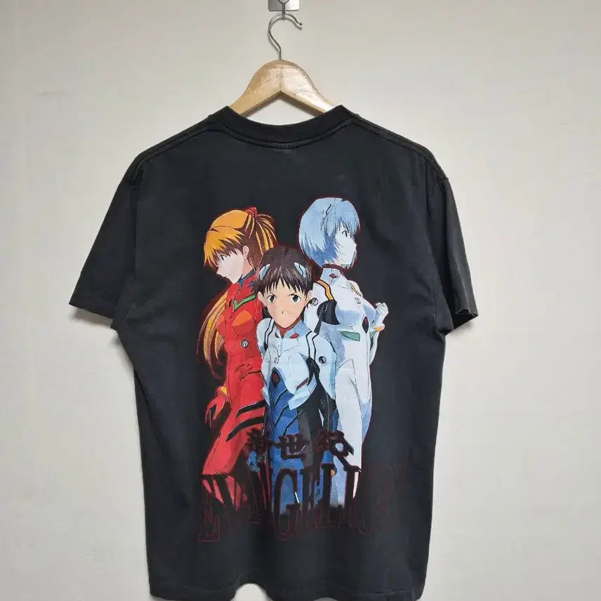 [BUNJANG] Evangelion Group Logo Anime T-shirt (L) / JPN 에반게리온 단체로고 애니 티셔츠 L - T161
