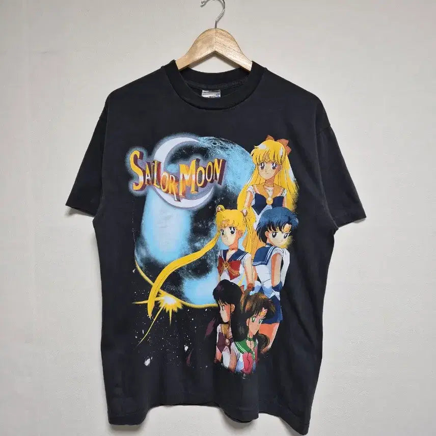 [BUNJANG] Sailor Moon Group Logo Anime T-shirt / JPN 세일러문 단체로고 애니 티셔츠 L - T162