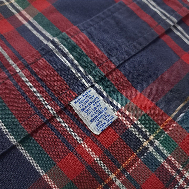 [SOLD OUT] CK318 L 폴로 90s 빅셔츠 클래식 타탄체크 엠블럼 셔츠 남방