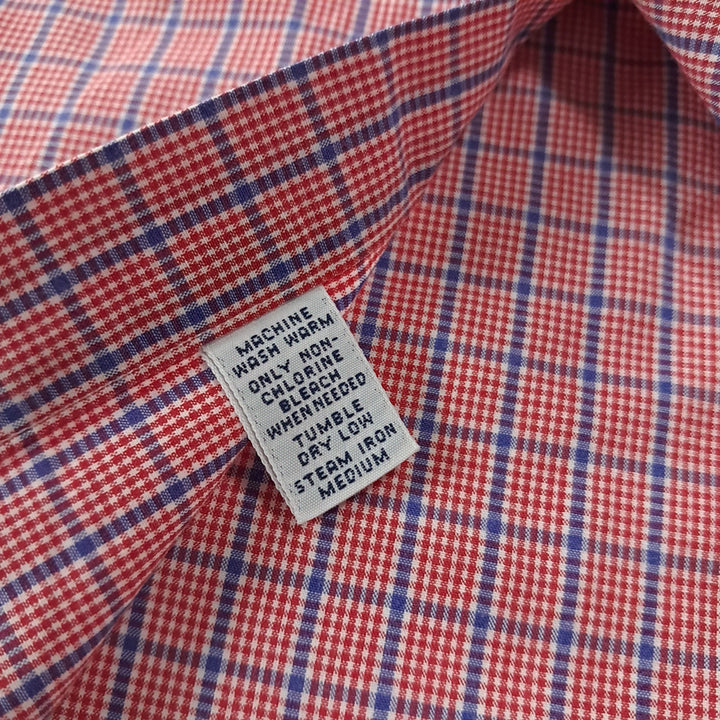 [SOLD OUT] CK320 XL 폴로 90s 레드 마이크로태터솔 체크 반팔 셔츠 남방