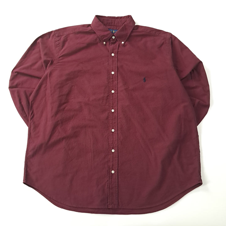[SOLD OUT] CK322 XB 폴로 QR인증 버건디와인 버튼다운 셔츠 남방