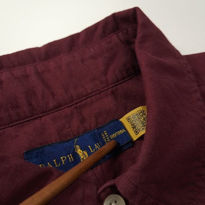 [SOLD OUT] CK322 XB 폴로 QR인증 버건디와인 버튼다운 셔츠 남방