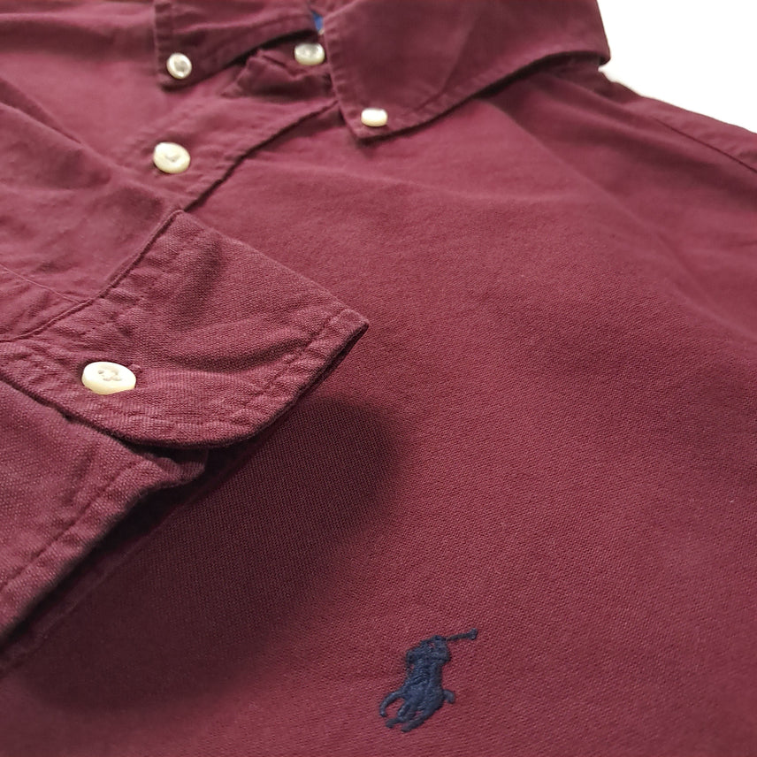 [SOLD OUT] CK322 XB 폴로 QR인증 버건디와인 버튼다운 셔츠 남방