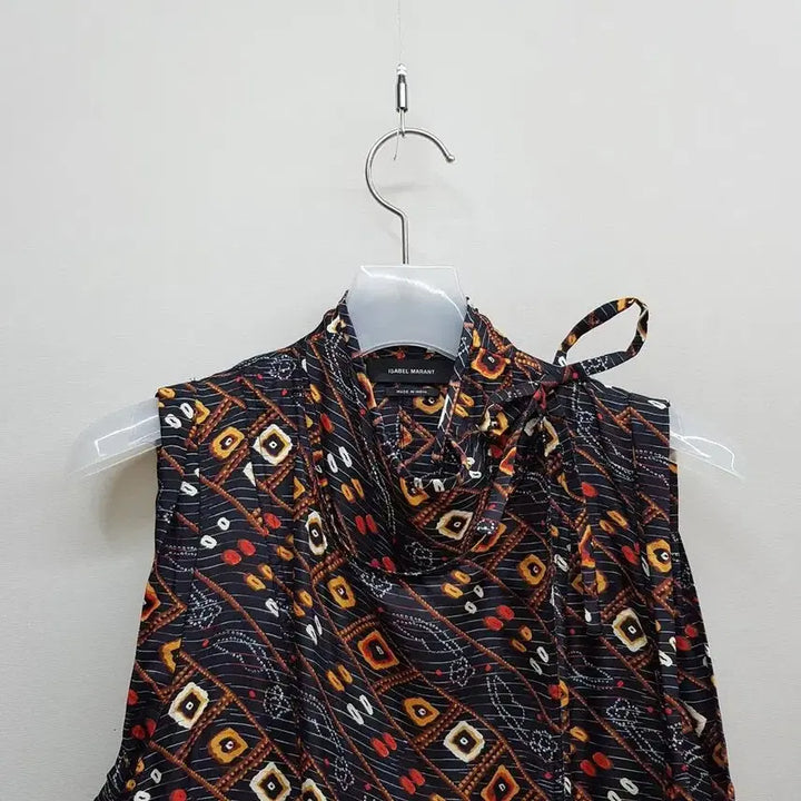 [BUNJANG] Isabel Marant Silk Pattern Sleeveless Drape Dress / 이자벨마랑 실크 패턴 슬리브리스 드레이프 원피스 38사이즈