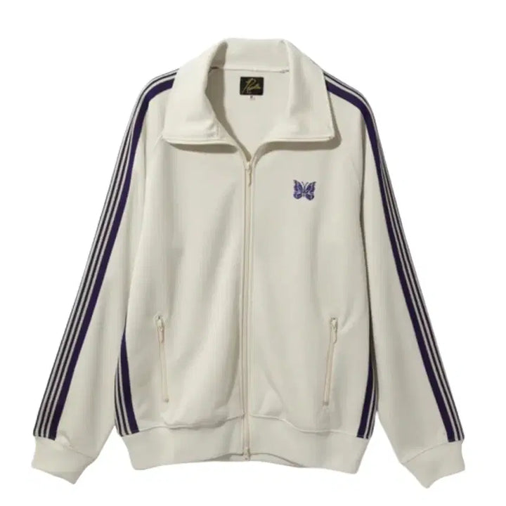 [SOLD OUT] 렛고 니들스 트랙자켓 아이스화이트 퍼플라인 XL 팝니다