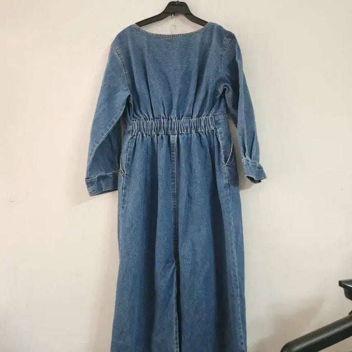[SOLD OUT] 청 데님 롱 원피스 뒷모습55