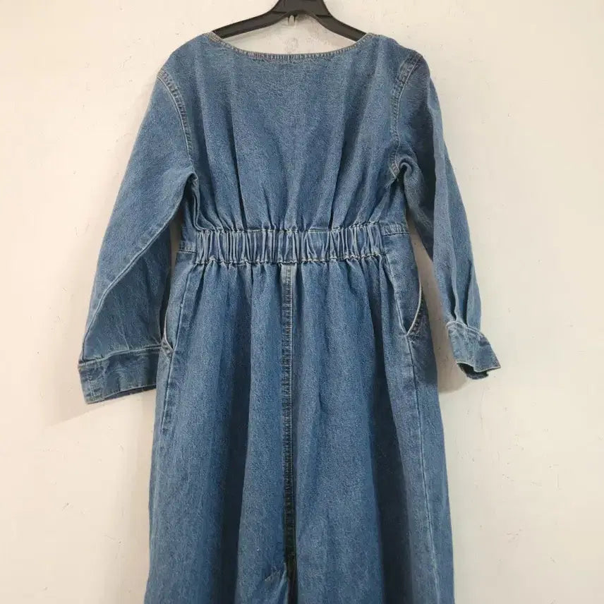 [SOLD OUT] 청 데님 롱 원피스 뒷모습55
