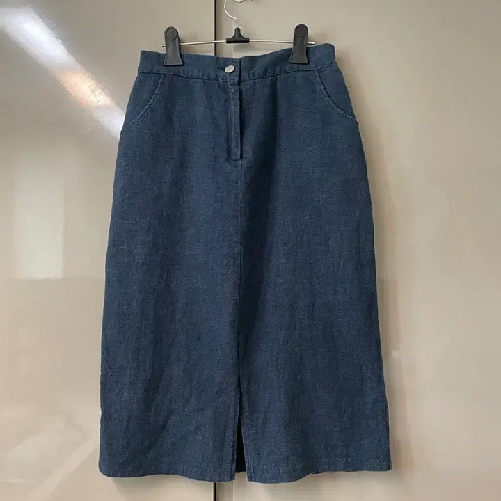 [SOLD OUT] 차콜 린넨 롱 스커트 55-66