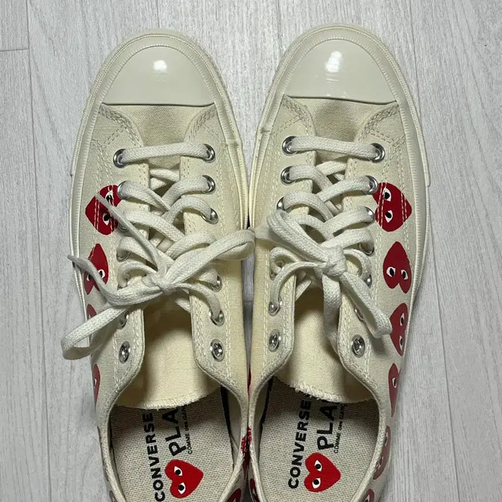 [BUNJANG] Converse Comme des Garcons Play Sneakers Ivory / 컨버스 꼼데가르송 플레이 스니커즈 아이보리