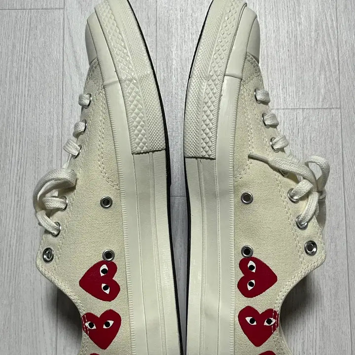 [BUNJANG] Converse Comme des Garcons Play Sneakers Ivory / 컨버스 꼼데가르송 플레이 스니커즈 아이보리