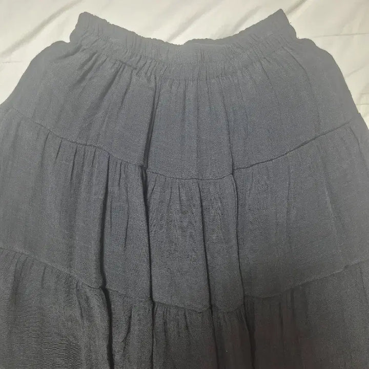[BUNJANG] Minimum Everyday Tiered Ruffle Long Skirt - Black / 미니멈에브리데이 티어드 캉캉 롱스커트 블랙
