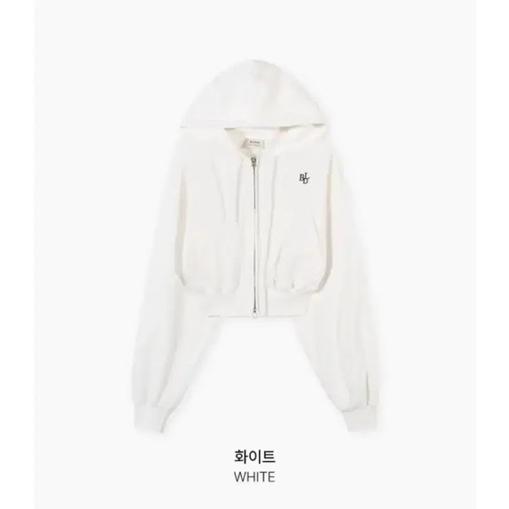 [SOLD OUT] 베이델리 크롭 후드집업 화이트 새상품