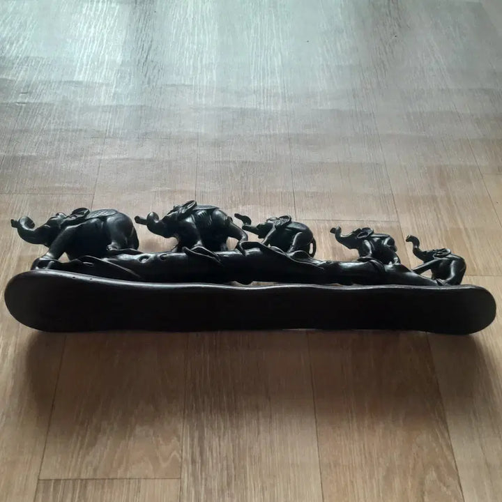 [BUNJANG] Resin Elephant Procession Sculpture / 코끼리 5마리 - 레진공예