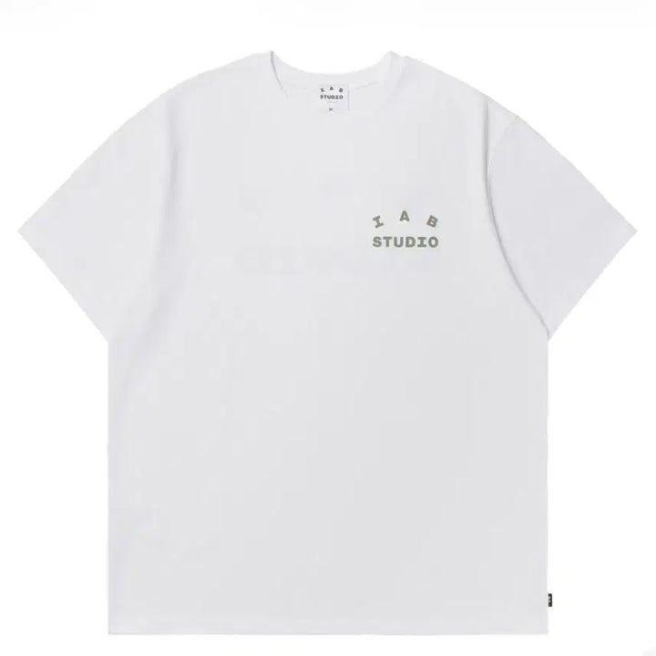 [BUNJANG] IAB Studio White T-shirt Light Green Logo / 아이앱 스튜디오 티셔츠 화이트 라이트 그린 [M,L,XL]
