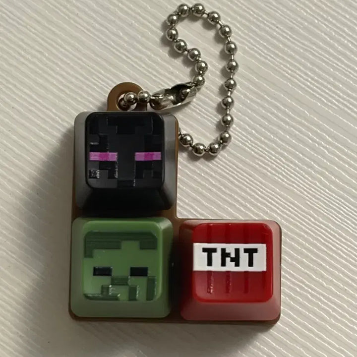 [BUNJANG] TNT Minecraft Keycap Keyring / 마인크래프트 마크 키캡 키링 가챠 티앤티 TNT tnt 크리퍼