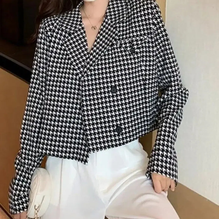 [BUNJANG] Houndstooth Check Jacket / 하운드 체크 자켓