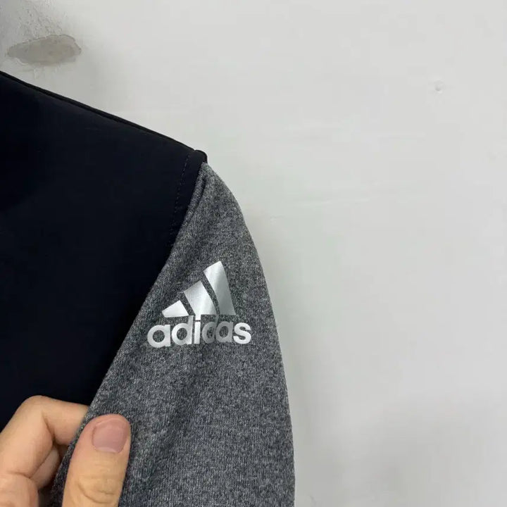 [BUNJANG] Adidas Fleece Lined Zip-Up Hoodie / (M)아디다스 기모 후드집업