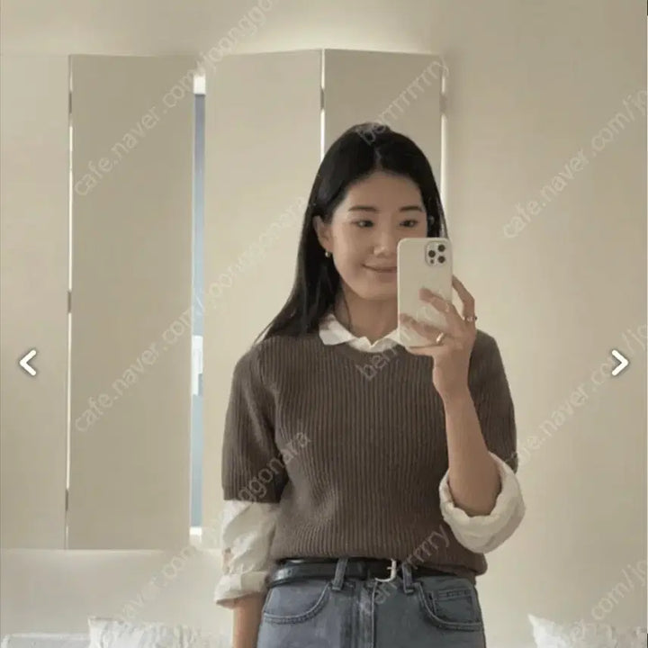 [BUNJANG] Venumant Cocoa Knit Short Sleeve / 베뉴먼트 니트반팔 코코아