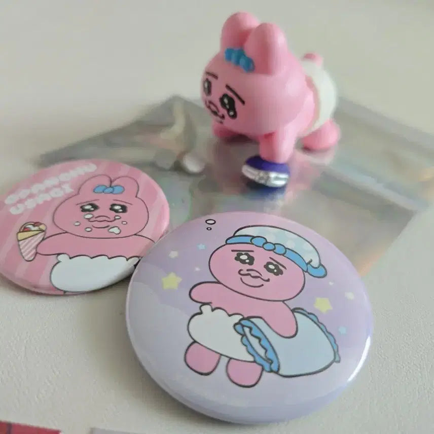 [BUNJANG] Opanchu Usagi Rabbit Badge, Figure, Pouch Set / 오늘만할인)오빤츄 토끼 뱃지,피규어,파우치세트