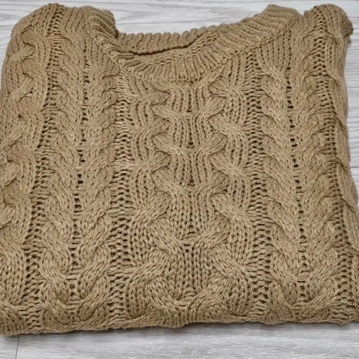 [BUNJANG] Kkwabaegi Knit Sweater - Brown / 마지막 가격/거의 새것 꽈배기 니트 스웨터 브라운