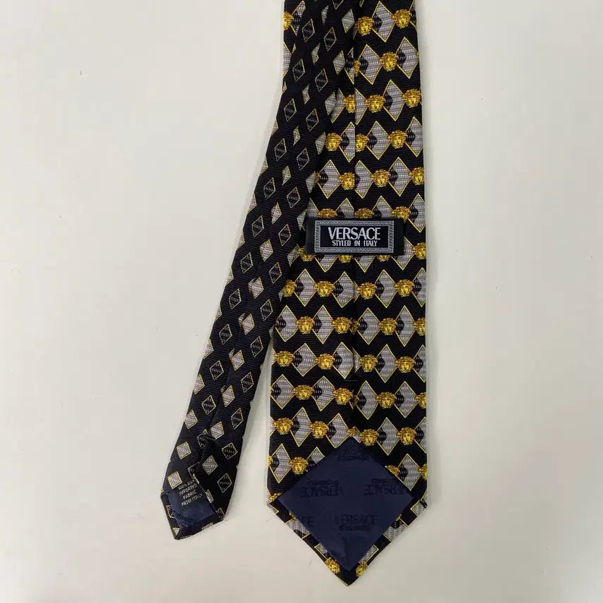 [BUNJANG] Versace Monogram Silk Necktie / Versace 베르사체 모노그램 정품 명품 넥타이
