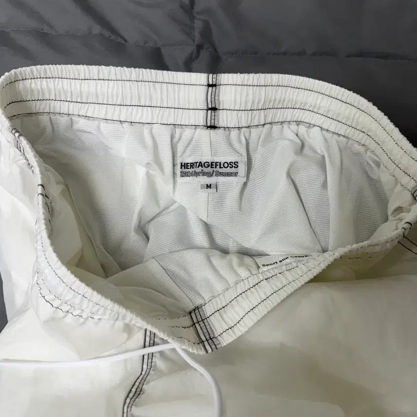[BUNJANG] HeritageFloss Nylon Shorts White M / 헤리티지플로스 나일론 쇼츠 화이트 M