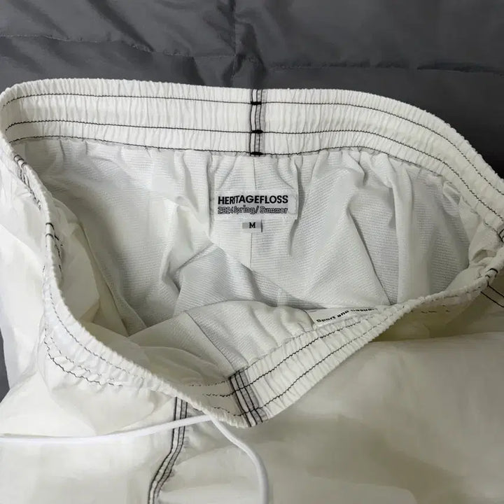 [BUNJANG] HeritageFloss Nylon Shorts White M / 헤리티지플로스 나일론 쇼츠 화이트 M