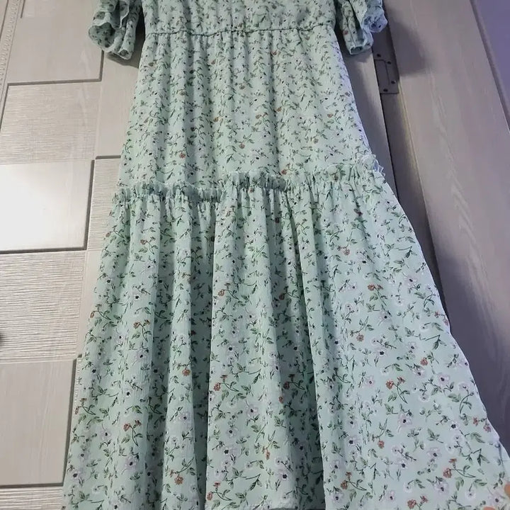 [BUNJANG] Chiffon Ruffle Long Dress / 쉬폰 캉캉  롱원피스