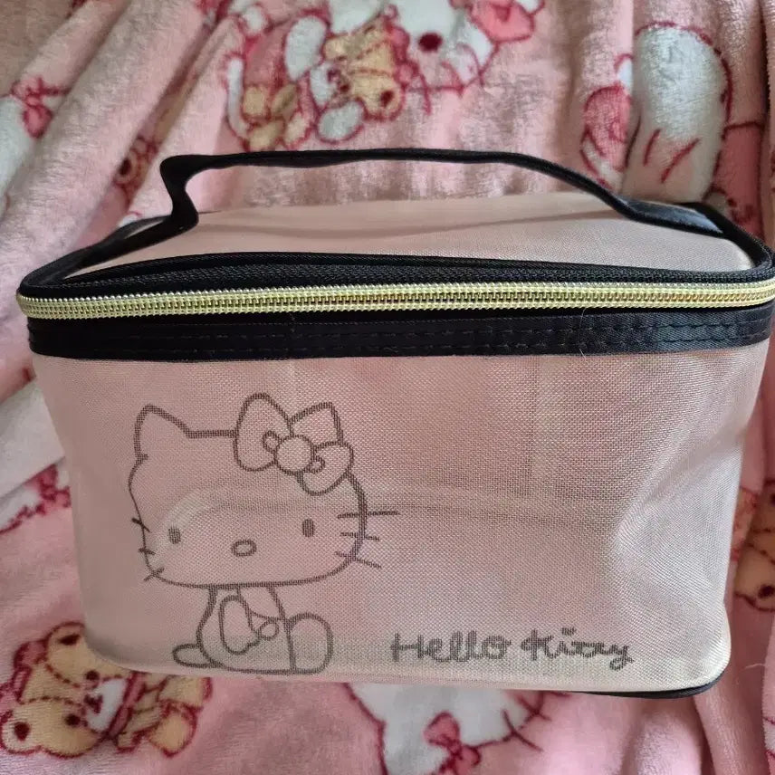 [BUNJANG] Vintage Hello Kitty Mesh Cosmetic/Accessory Bag / 빈티지 일본정품 메쉬 화장품/소품 가방