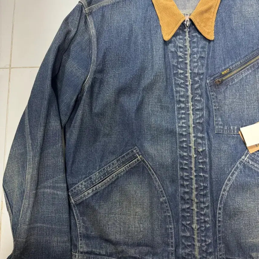 [BUNJANG] RRL Stormrider Denim Jacket L / [새상품] RRL 스톰라이더 데님 자켓 L