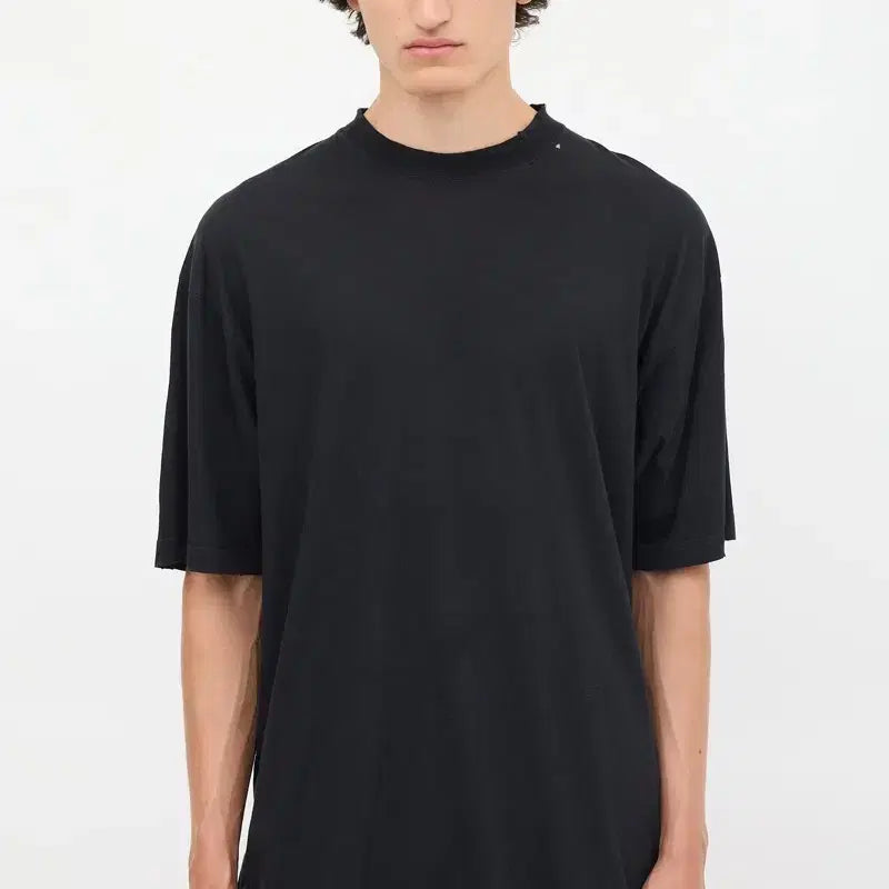 [BUNJANG] Balenciaga Medium Fit Distressed T-shirt / 발렌시아가 미디엄 핏 디스트레스드 티셔츠 페이디드 블랙 S사이즈