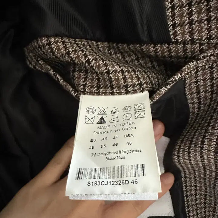 [BUNJANG] Solid Homme Check Pattern Jacket / 솔리드옴므 체크자켓(46)