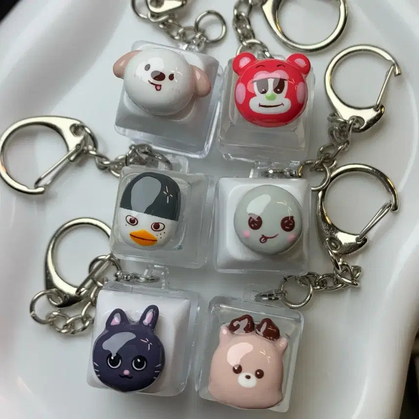[BUNJANG] RIIZE Riize Handmade Keycap Keyring / [무료배송]라이즈 리라즈 수제 키캡키링 청축
