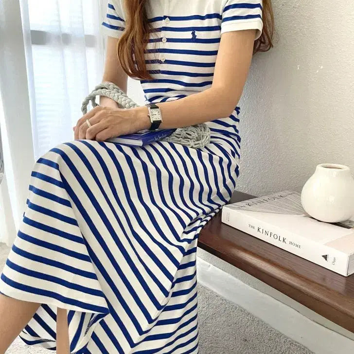 [SOLD OUT] 폴로 랄프로렌 여성 핏 앤 플레어 메시 폴로 셔츠드레스