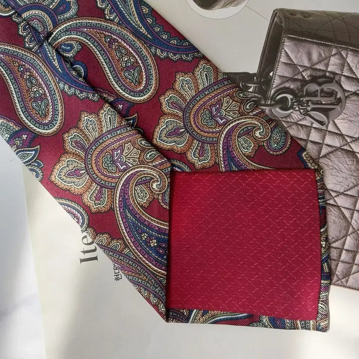[BUNJANG] Christian Dior Paisley Silk Tie / 크리스찬 디올 와인 페이즐리 넥타이 9.5cm S~A+등급 K2530