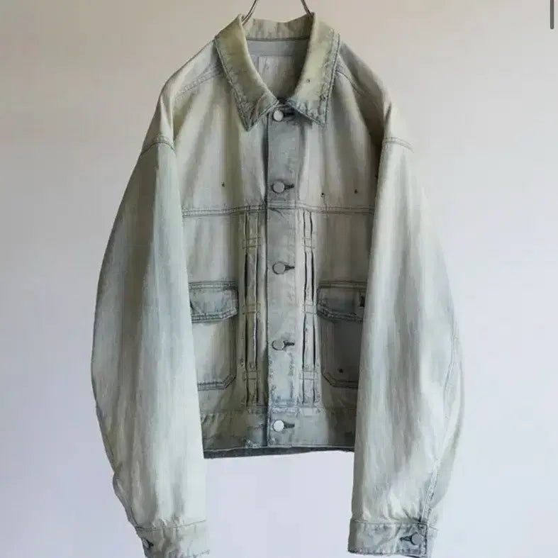 [BUNJANG] 안셀름 CRASH DENIM JACKET type-2 24ss 3사이즈 / 안셀름 CRASH DENIM JACKET type-2 24ss 3사이즈