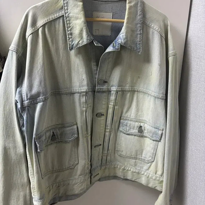 [BUNJANG] 안셀름 CRASH DENIM JACKET type-2 24ss 3사이즈 / 안셀름 CRASH DENIM JACKET type-2 24ss 3사이즈