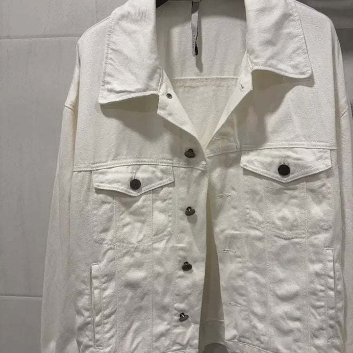 [BUNJANG] Noir Oversized Crop Denim Jacket / 노이어 오버핏 크롭 데님 자켓