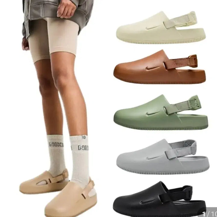 [BUNJANG] Nike Calm Mule Olive Sneakers / 나이키 캄 뮬 올리브 240 새제품