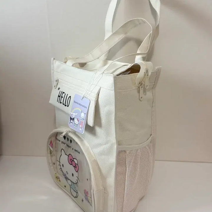 [BUNJANG] Hello Kitty Ivory Tote Bag / [새상품]헬로키티 아이보리 토트백(보조가방)