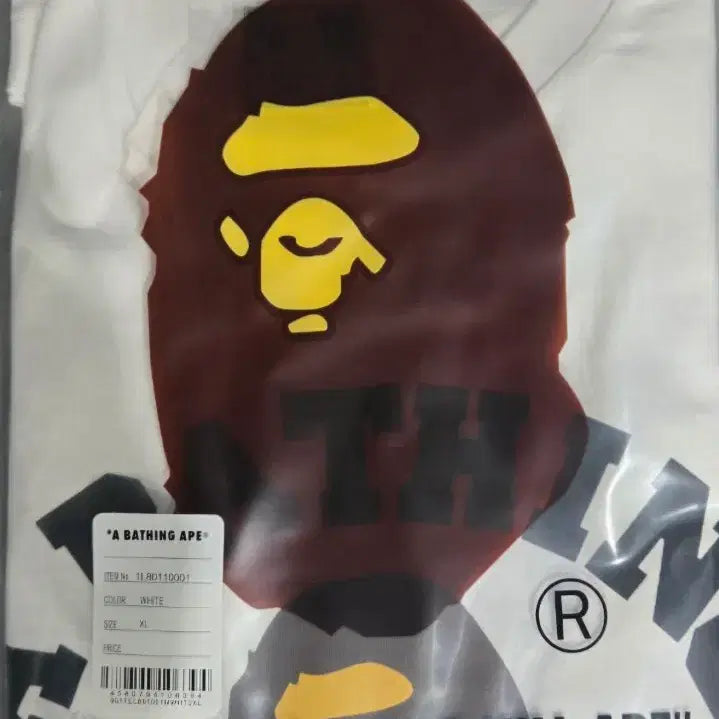 [BUNJANG] BAPE Short Sleeve T-Shirt White/Black / 베이프 반팔 티셔츠 화이트/블랙