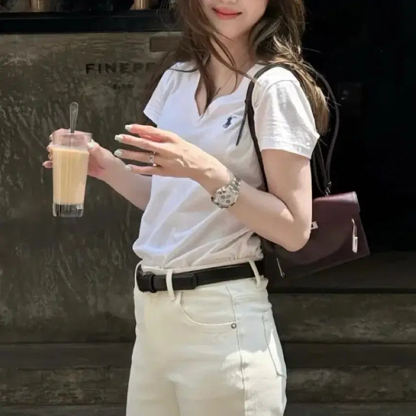 [BUNJANG] 폴로 랄프로렌 여성 브이넥반팔티 / 폴로 랄프로렌 여성 브이넥반팔티