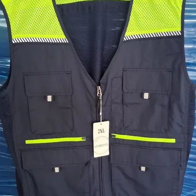 [BUNJANG] UNIBOSS 2XL Fluorescent Safety Vest / UNIBOSS 안전 조끼 2XL 형광색 작업복