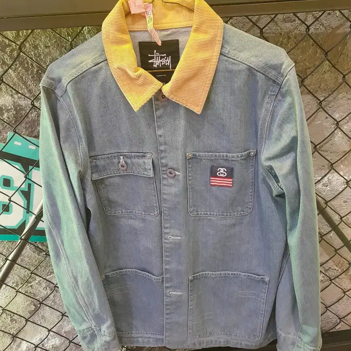 [BUNJANG] 희귀매물 정품 STUSSY 올드스투시 00데님 아카이브자켓M  성조기패치 / 희귀수집 정품 STUSSY 올드스투시 00데님 아카이브자켓M  성조기패치
