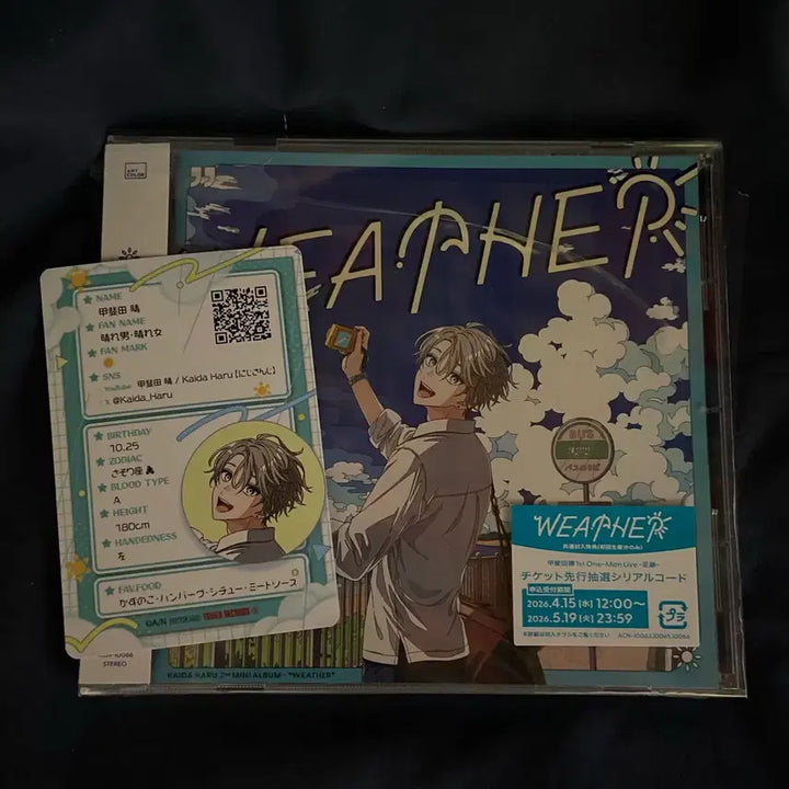 [BUNJANG] Nijisanji Kaida Haru Weather Album CD / 니지산지 카이다 하루 WEATHER 통상 앨범 CD