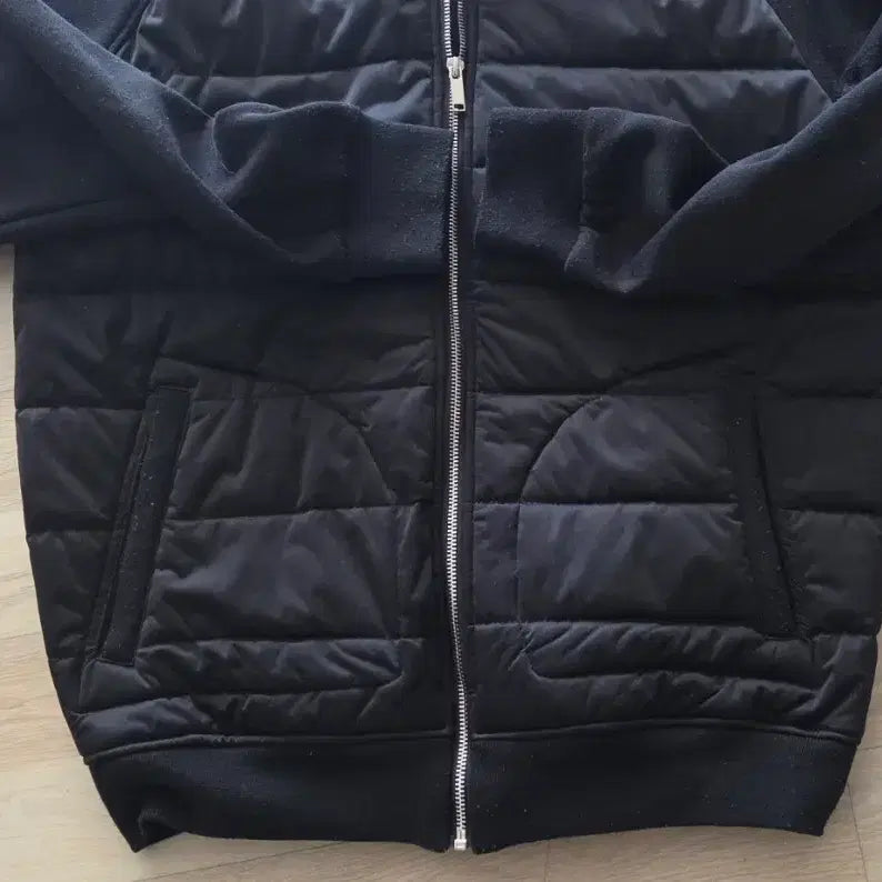 [BUNJANG] Zara Man Black Knit Padded Zip-Up Jacket / 자라 맨 블랙 니트패딩 짚업 자켓