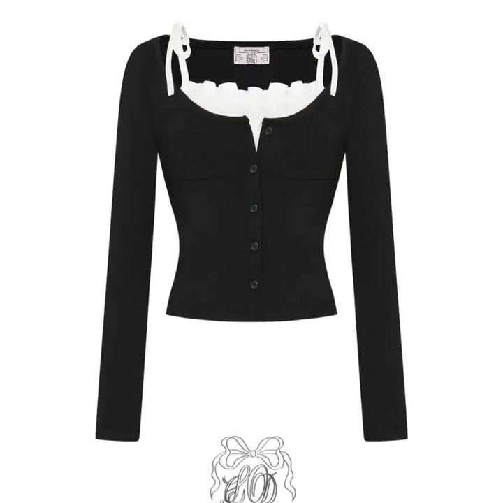 [BUNJANG] Cloud Emotion Cleaset Satin Layered Top / 클라우드이모션 클리셋 새틴 레이어드 탑